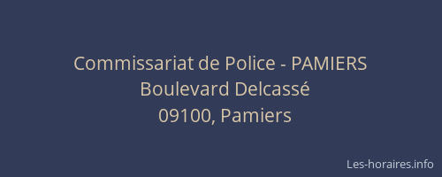 Commissariat de Police - PAMIERS