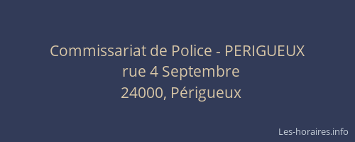 Commissariat de Police - PERIGUEUX