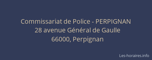 Commissariat de Police - PERPIGNAN