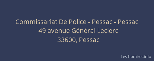 Commissariat De Police - Pessac - Pessac
