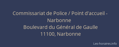 Commissariat de Police / Point d'accueil - Narbonne