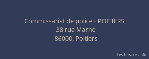Commissariat de police - POITIERS