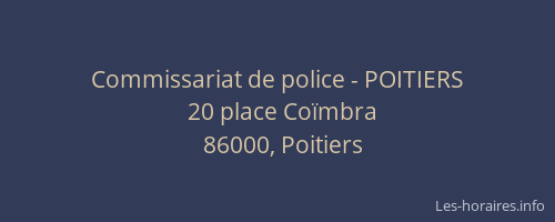 Commissariat de police - POITIERS