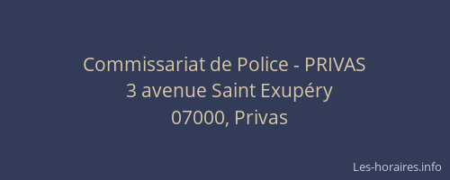 Commissariat de Police - PRIVAS
