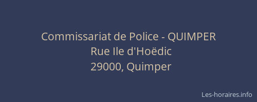 Commissariat de Police - QUIMPER