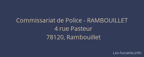 Commissariat de Police - RAMBOUILLET