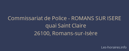 Commissariat de Police - ROMANS SUR ISERE