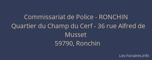 Commissariat de Police - RONCHIN
