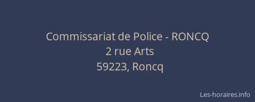 Commissariat de Police - RONCQ