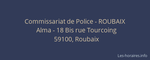 Commissariat de Police - ROUBAIX