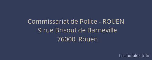 Commissariat de Police - ROUEN