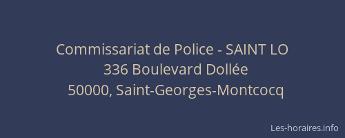 Commissariat de Police - SAINT LO