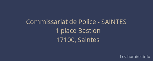 Commissariat de Police - SAINTES