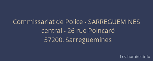 Commissariat de Police - SARREGUEMINES