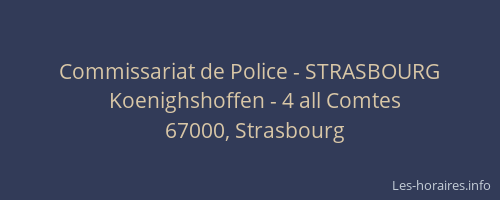 Commissariat de Police - STRASBOURG