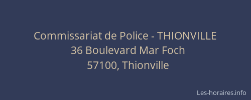 Commissariat de Police - THIONVILLE