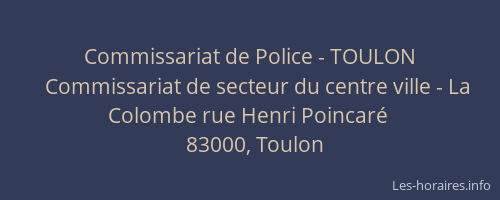 Commissariat de Police - TOULON