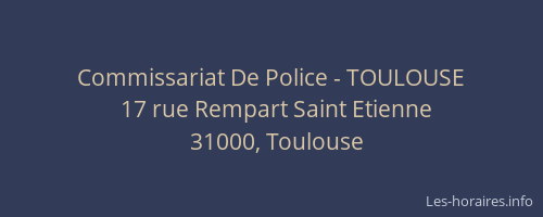 Commissariat De Police - TOULOUSE