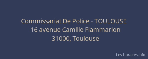Commissariat De Police - TOULOUSE