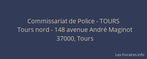 Commissariat de Police - TOURS
