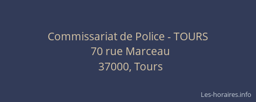 police rue marceau tours