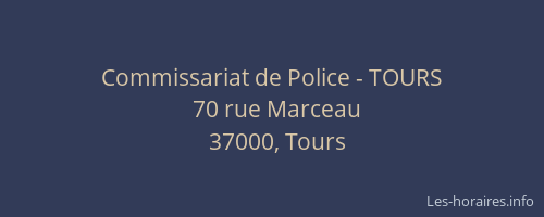 Commissariat de Police - TOURS