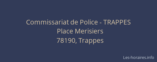 Commissariat de Police - TRAPPES