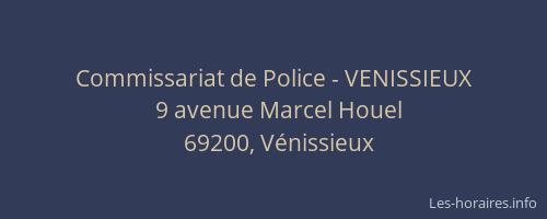 Commissariat de Police - VENISSIEUX