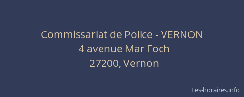Commissariat de Police - VERNON