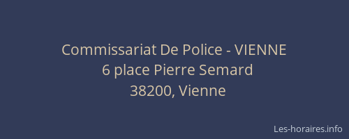 Commissariat De Police - VIENNE