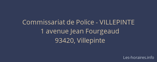 Commissariat de Police - VILLEPINTE