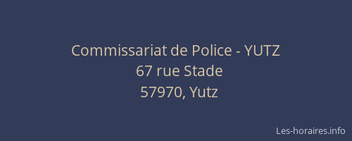 Commissariat de Police - YUTZ