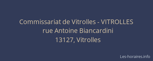 Commissariat de Vitrolles - VITROLLES