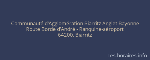 Communauté d'Agglomération Biarritz Anglet Bayonne