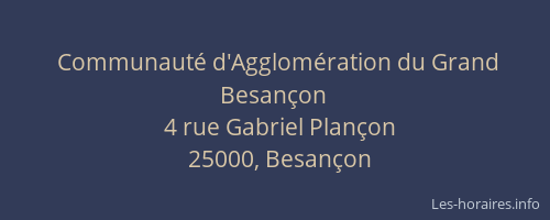 Communauté d'Agglomération du Grand Besançon