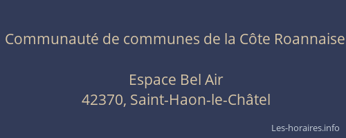 Communauté de communes de la Côte Roannaise