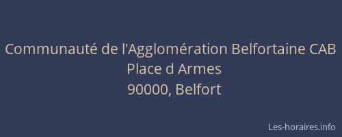 Communauté de l'Agglomération Belfortaine CAB