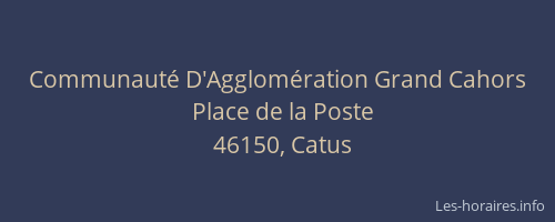 Communauté D'Agglomération Grand Cahors