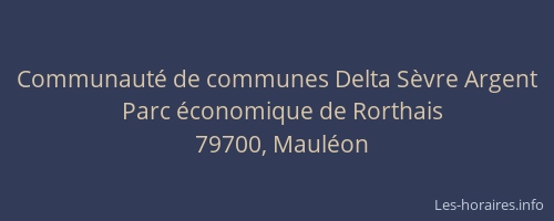 Communaut&eacute; de communes Delta S&egrave;vre Argent