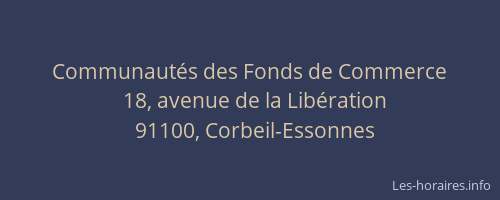 Communautés des Fonds de Commerce