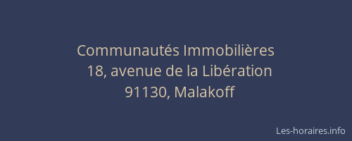 Communautés Immobilières