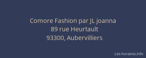 Comore Fashion par JL joanna