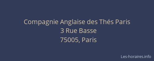 Compagnie Anglaise des Thés Paris