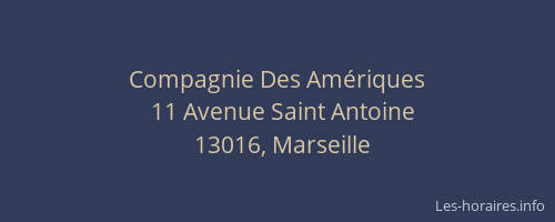 Compagnie Des Amériques