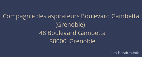 Compagnie des aspirateurs Boulevard Gambetta. (Grenoble)