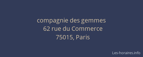 compagnie des gemmes