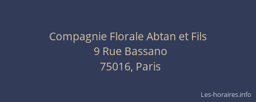 Compagnie Florale Abtan et Fils