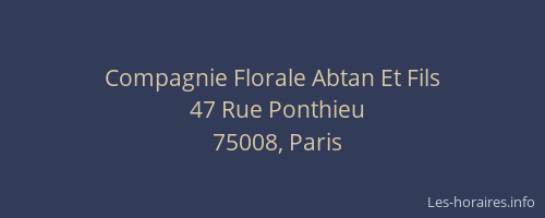 Compagnie Florale Abtan Et Fils