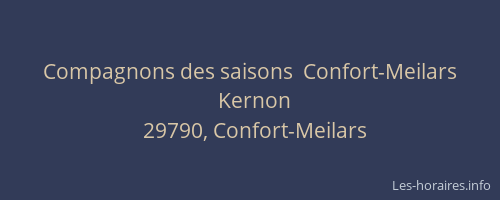Compagnons des saisons  Confort-Meilars