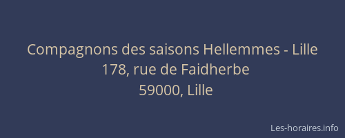 Compagnons des saisons Hellemmes - Lille